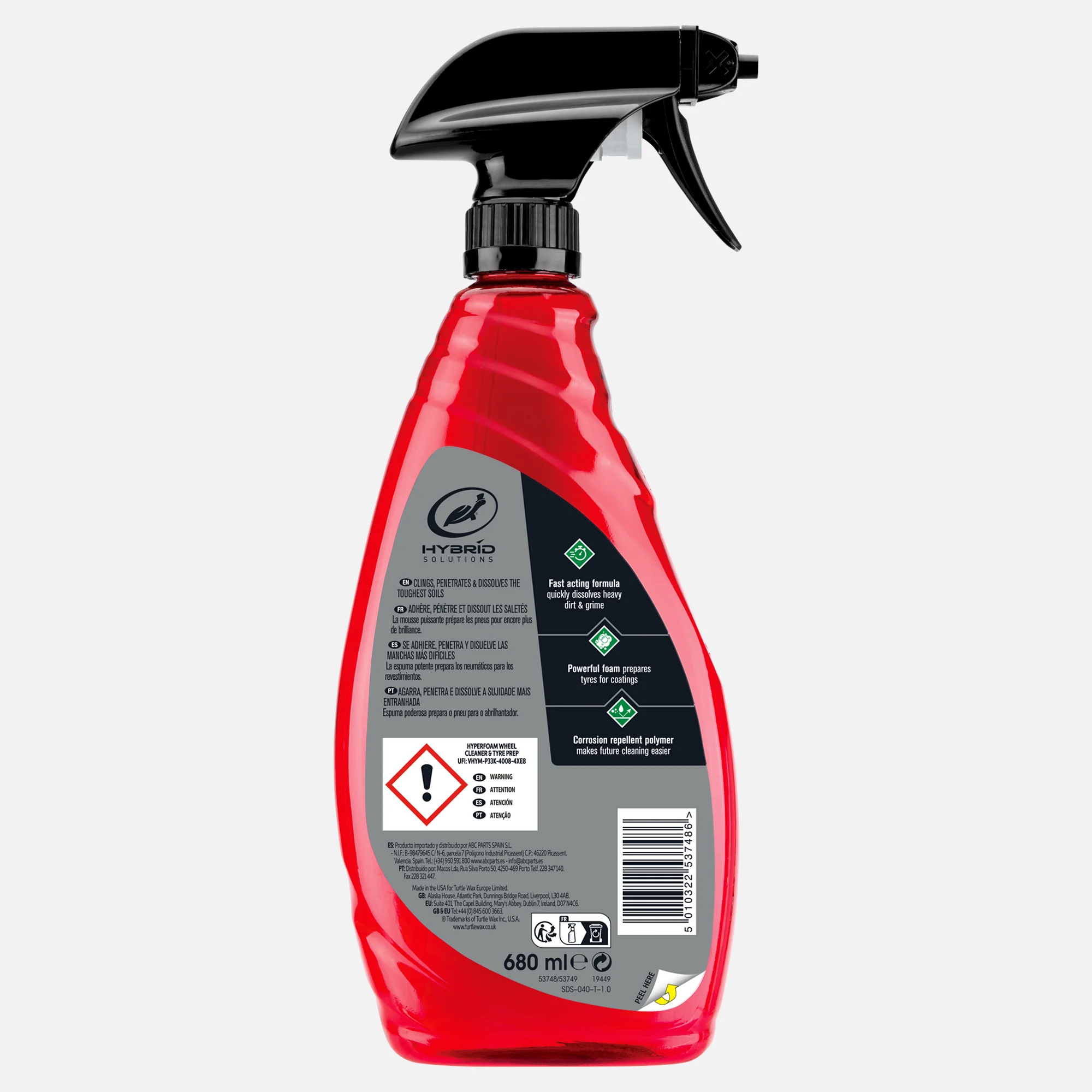 Hybrid Solutions Hyper Foam Wheel Cleaner & Tyre Prep, 680ml - Image 6