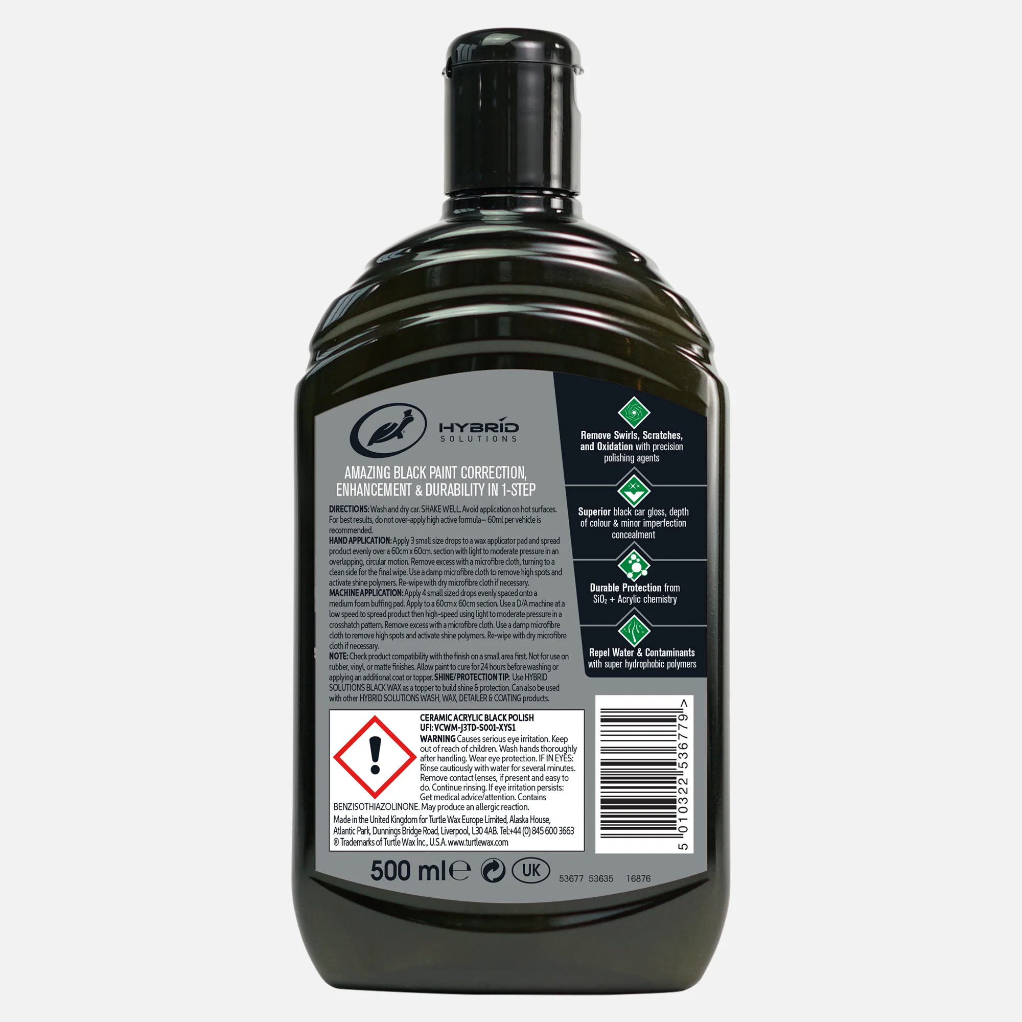 Hybrid Solutions Ceramic Acrylic Black Polish, 500ml - Image 7