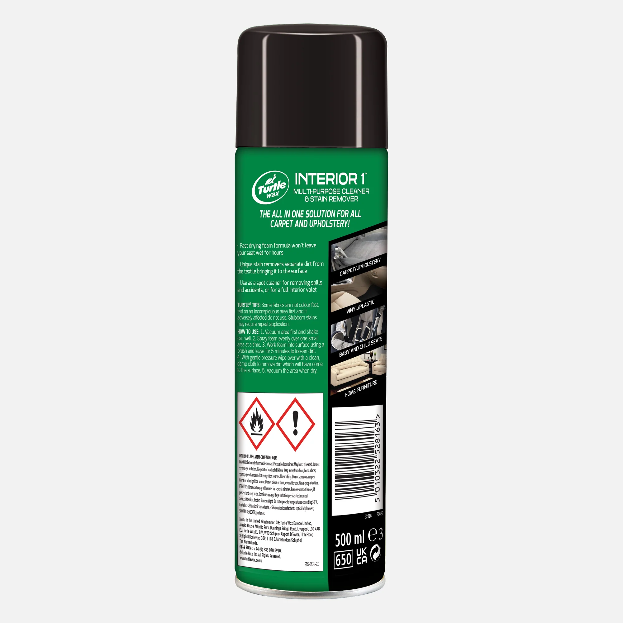 Interior 1™ Multipurpose Cleaner & Stain Remover, 500ml - Image 3